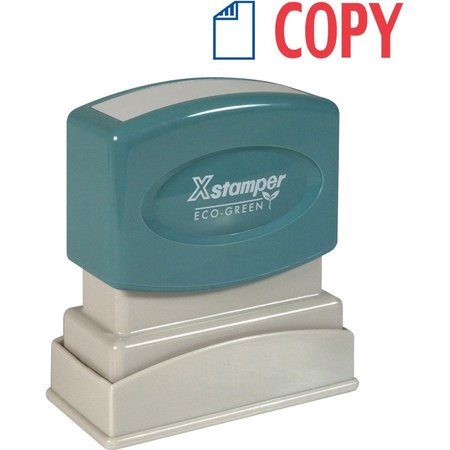 XSTAMPER "Copy" Ink Stamp, 1/2"x1-5/8", Blue/Red Ink XST2022